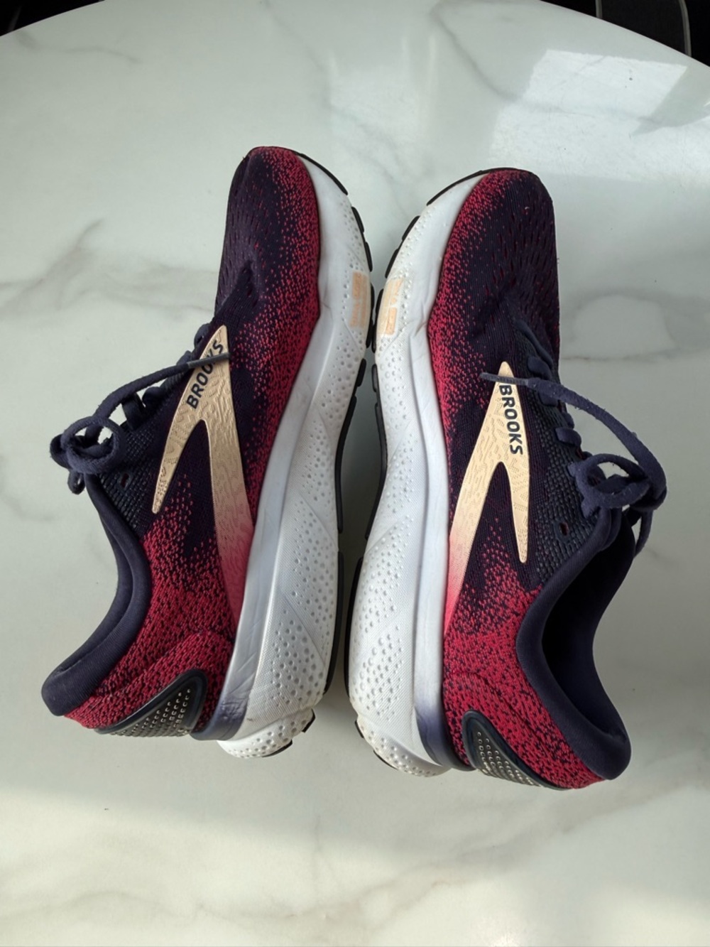 Brooks Ghost Women's Running Shoes - Navy and Pink - Picture 6 of 9